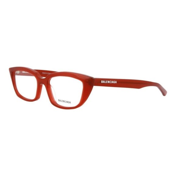 Balenciaga Womens Cat Eye Red Red Transparent Fashion Designer Eyewear - Picture 1 of 4